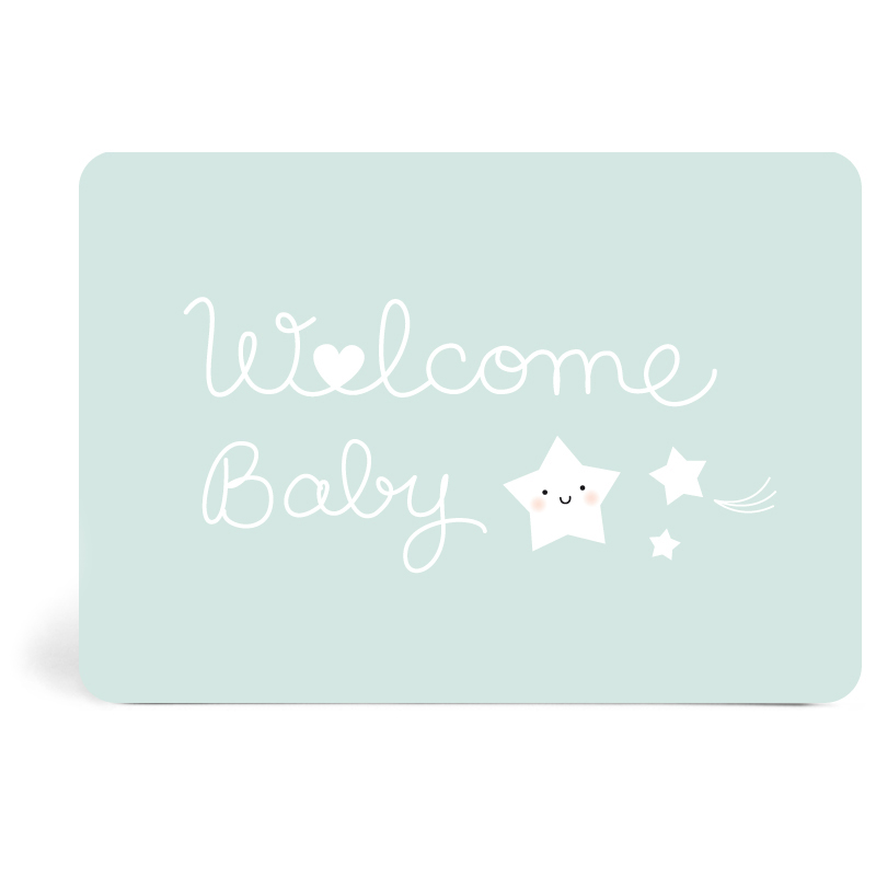 Carte Naissance Bebe Cadeau De Naissance Carte Welcome Baby Bleu