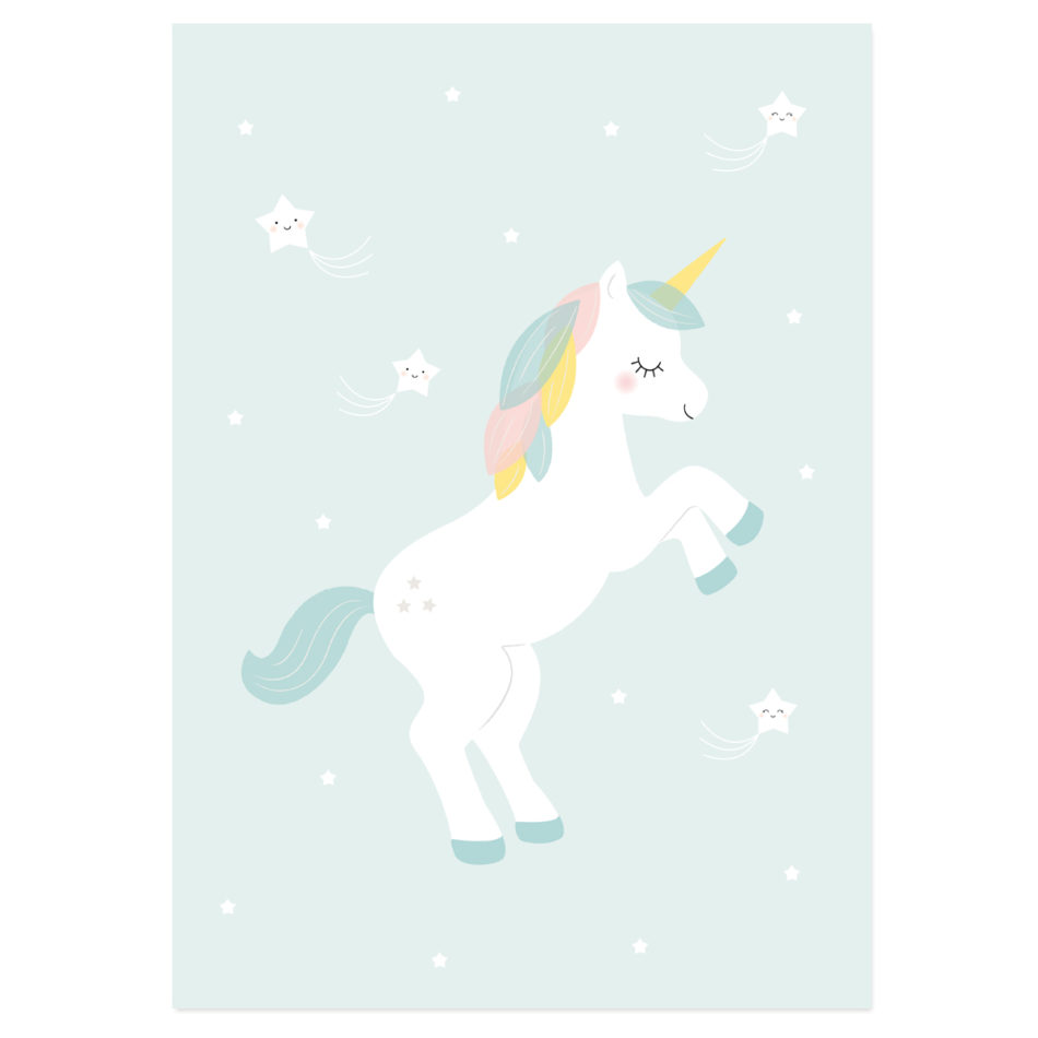 Affiche licorne  affiche pour chambre d enfant poster  