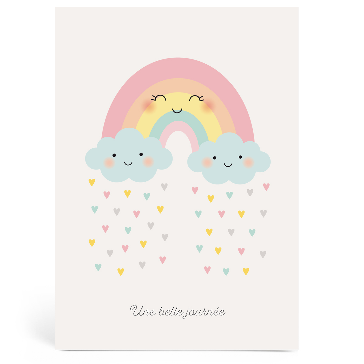 Grande Carte Pour Chambre D Enfant Theme Arc En Ciel Zu Boutique