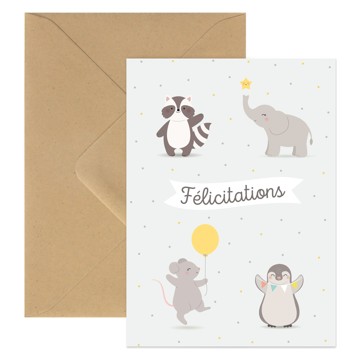 Carte Naissance Bebe Cadeau De Naissance Carte Felicitations Animaux