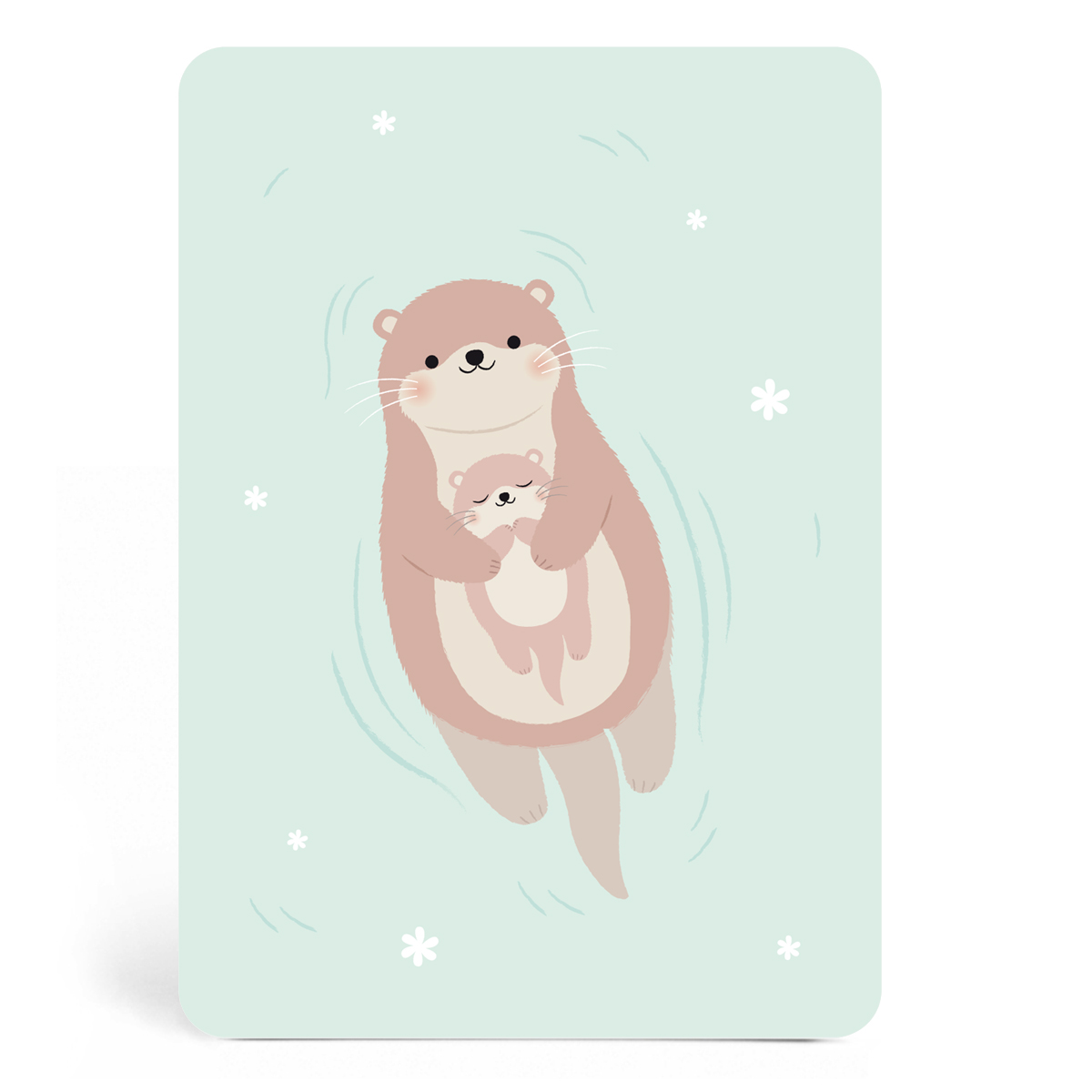 Carte Naissance Bebe Cadeau De Naissance Carte Loutre Zu