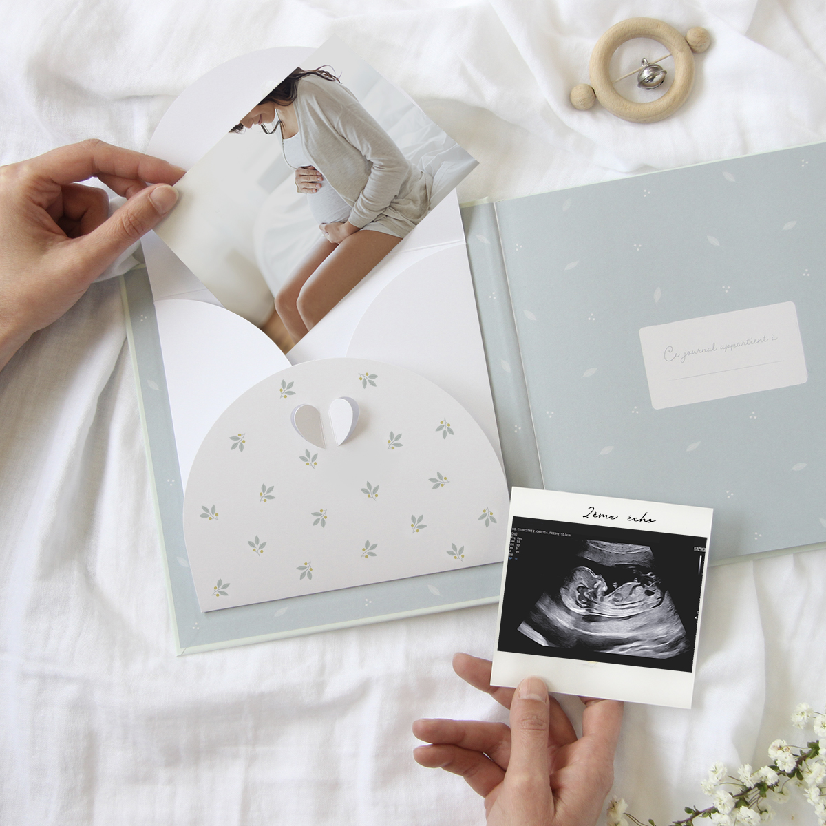 ☆Carnet de grossesse Cigogne-Journal de grossesse bleu-Cahier de grossesse☆
