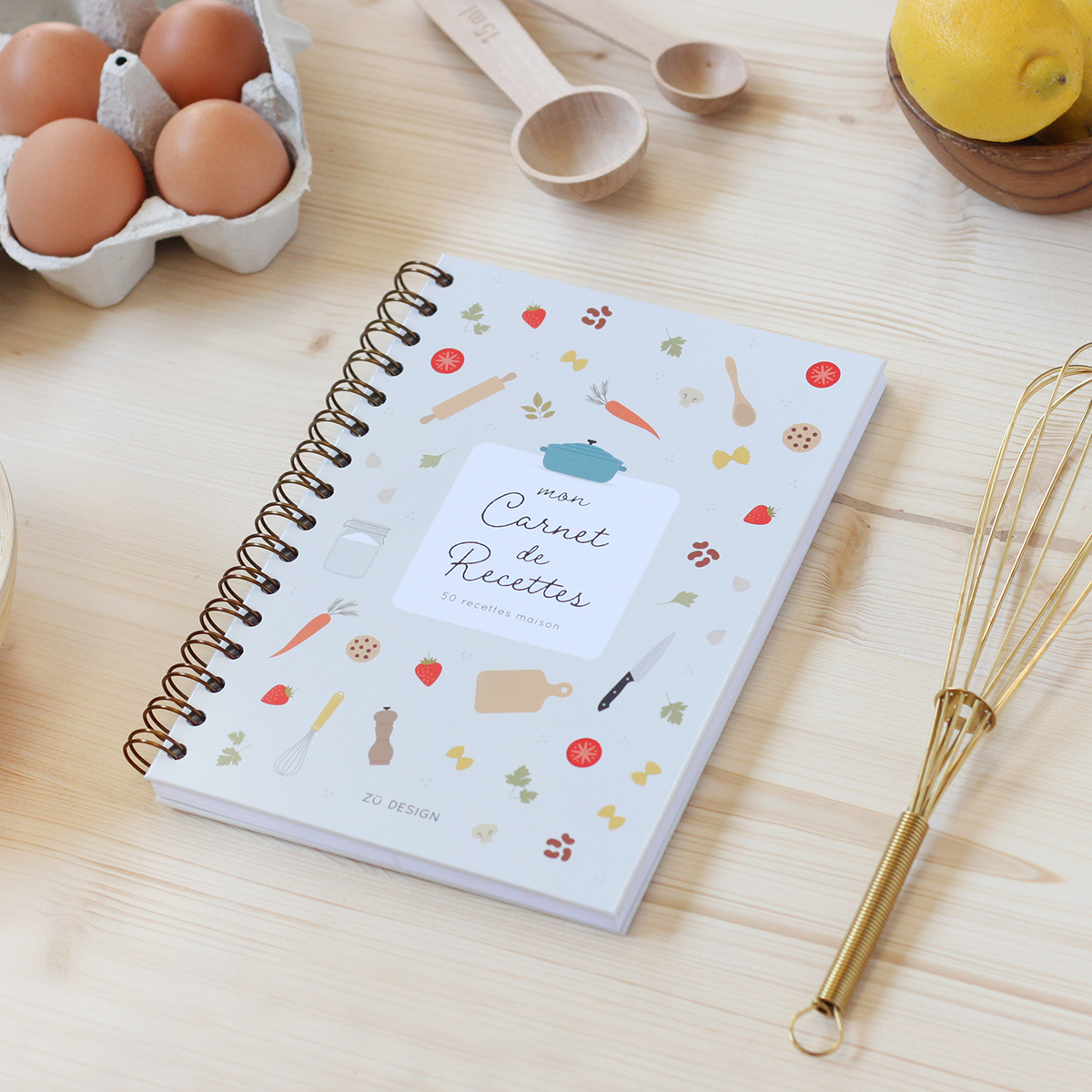 Mes recettes: Livre de cuisine personnalisé à écrire, carnet de recette de  cuisine à remplir, cahier pour noter ses recettes, livre pour écrire ses